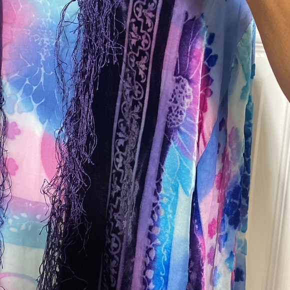 Purple pink and blue. Everything in color is velvety. One size fits all. - Picture 3 of 4